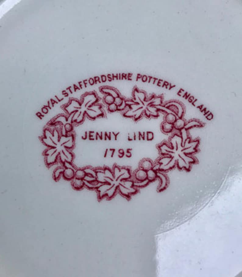 Royal Staffordshire Jenny Lind Plates and Bowls Etsy