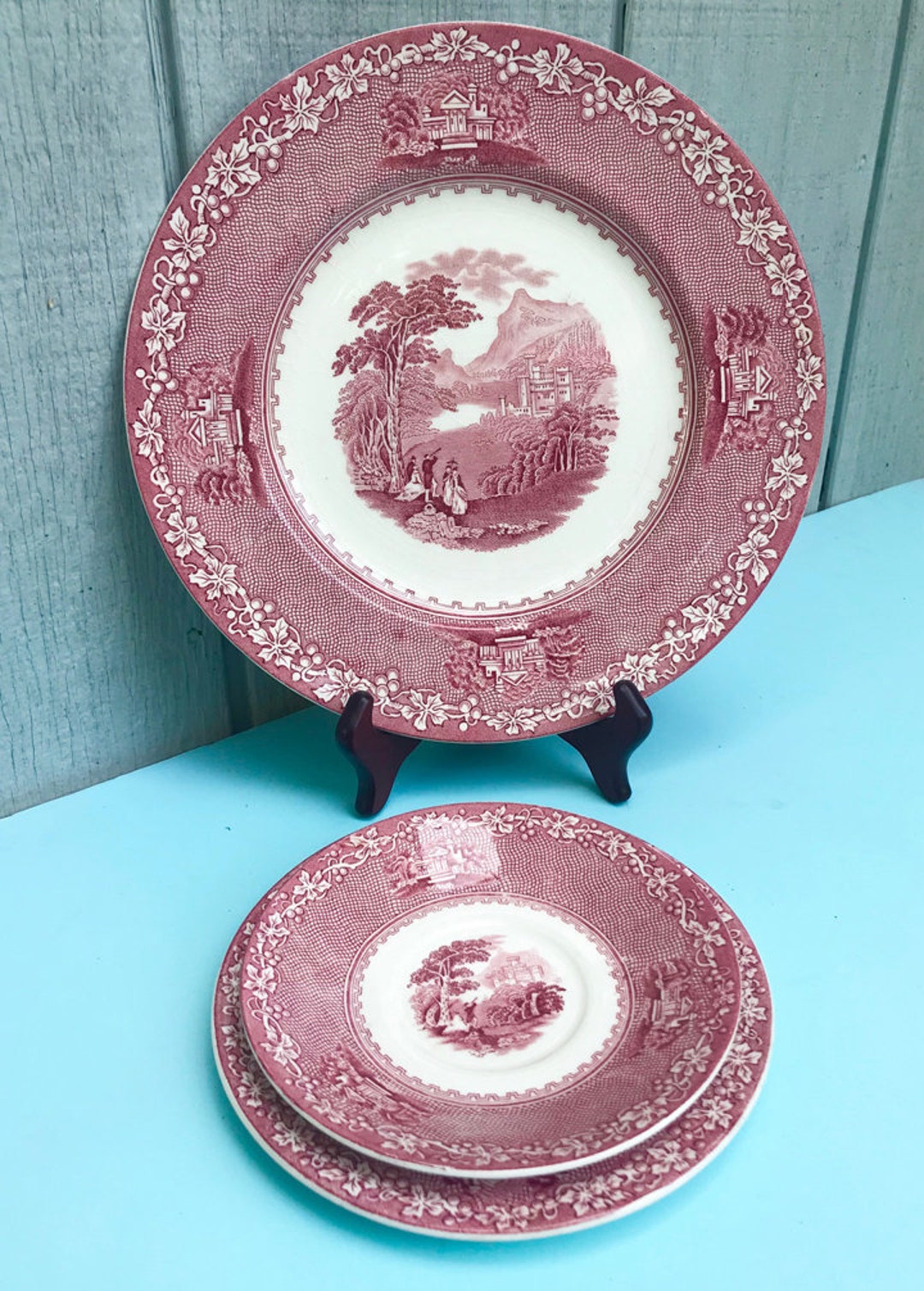Royal Staffordshire Jenny Lind Plates and Bowls Etsy