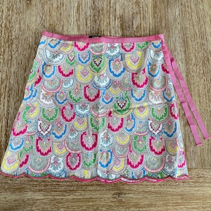 Vintage 90s J.Crew Cotton Paisley Mini Skirt