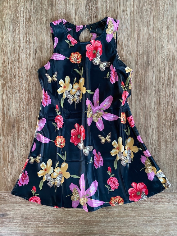 Vintage 90s Contempo Casuals Floral Print Swing Dress