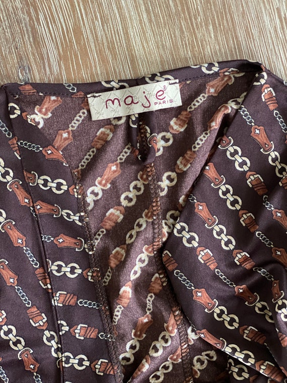 Vintage 90s Maje Paris Women's Equestrian Print B… - image 3