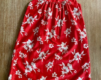 Vintage Mujer Kailua Ropa Deportiva Hawaiano Estampado Floral Vestido sin Mangas