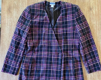 Vintage Pendleton Women’s Plaid Wool Blazer Jacket