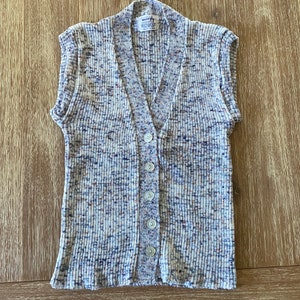 Vintage Morsly Women’s Ribbed Knit Sweater Vest Sleeveless Top