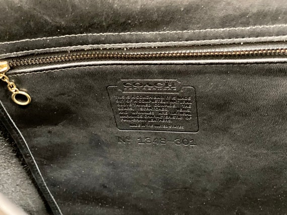 Vintage 1980s Coach Black Leather Briefcase | Mes… - image 6