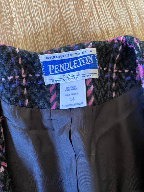 Vintage Pendleton Women’s Plaid Wool Blazer Jacket - image 4