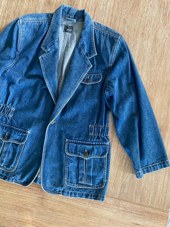 Vintage 1990s Women’s LizWear Denim Jacket Blue J… - image 4