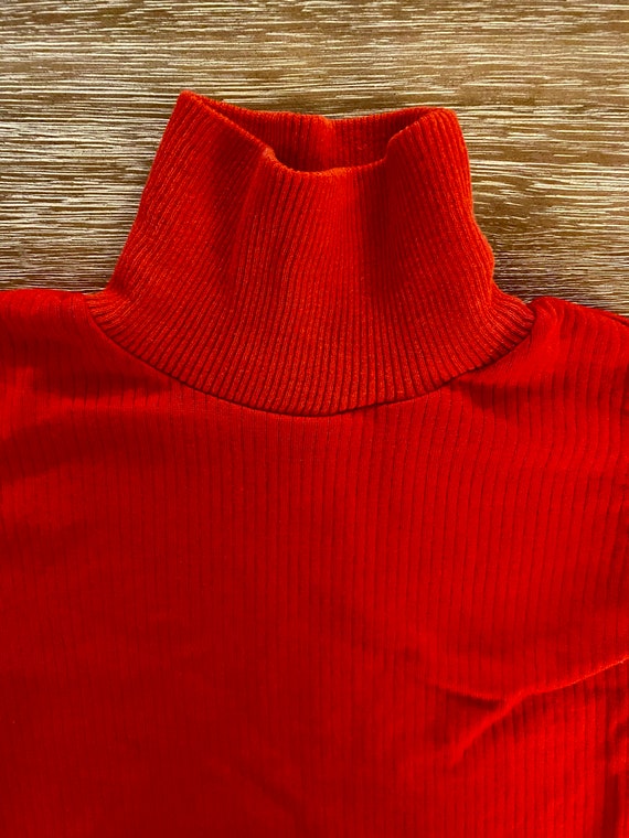 Vintage 70s Little Boys Retro Ribbed Turtleneck T… - image 9