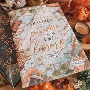 The Paradise Booksleeve | Bookish merch gift | Book protection | Cozy Reader | Kindle & Kobo | Paperbacks and Hardcovers image 2