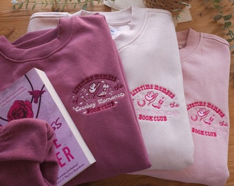 Cowboy-Romance-Buchclub-Sweatshirts | Fleecegefüttert | Bücherwurm-Merch-Geschenk