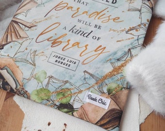 The Paradise Booksleeve  | Bookish merch gift | Book protection | Cozy Reader | Kindle & Kobo | Paperbacks and Hardcovers