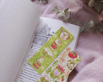 Books & Cocoa Dreams Bookmark Set | Festive Winter Book Accessories | Book Lover Gift Idea