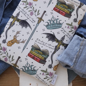 Romantasy Lovers Booksleeve | Bookish merch gift | Book protection