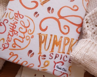 Okładka książki „Pumpkin Spice” • Okładka książki z motywem jesiennym • Przytulny prezent dla czytelnika