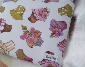 Pochette de livres de cupcakes floraux