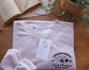 Dark Academia Buchclub-Sweatshirts | Fleecegefüttert | Bücherwurm-Merch-Geschenk