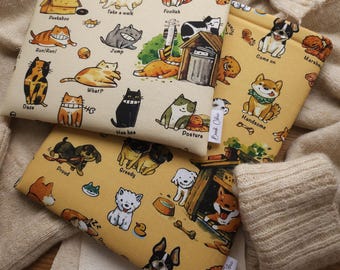 Pochette à livres pour chats et chiens | Cadeaux livresques | Protège-livre/protection pour Kindle | Protège-livres en mousse | Fait main
