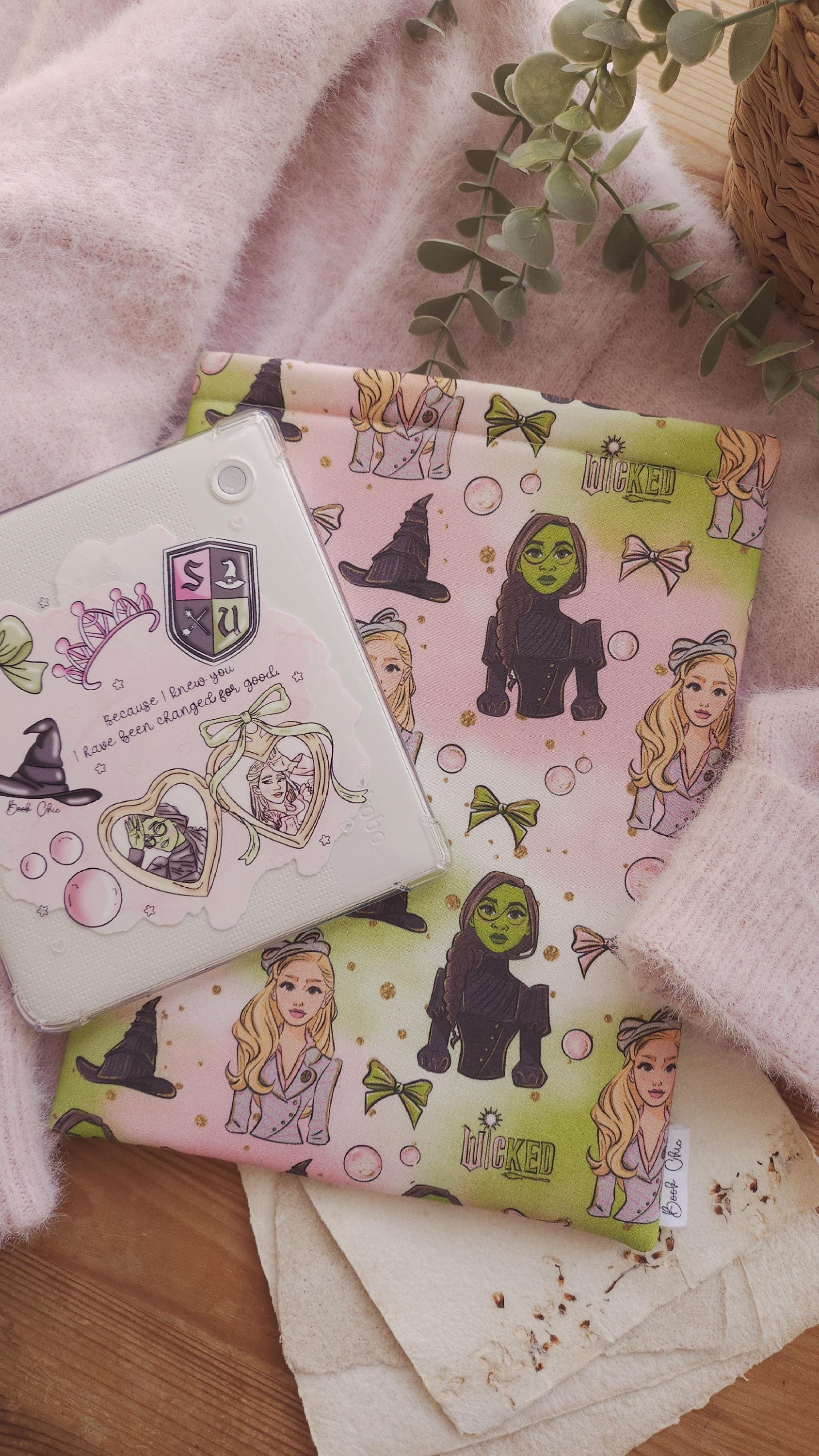 Sweet and Wicked Booksleeve Bookish merch gift Book protection Cozy Reader Kindle & Kobo Paperbacks and Hardcovers