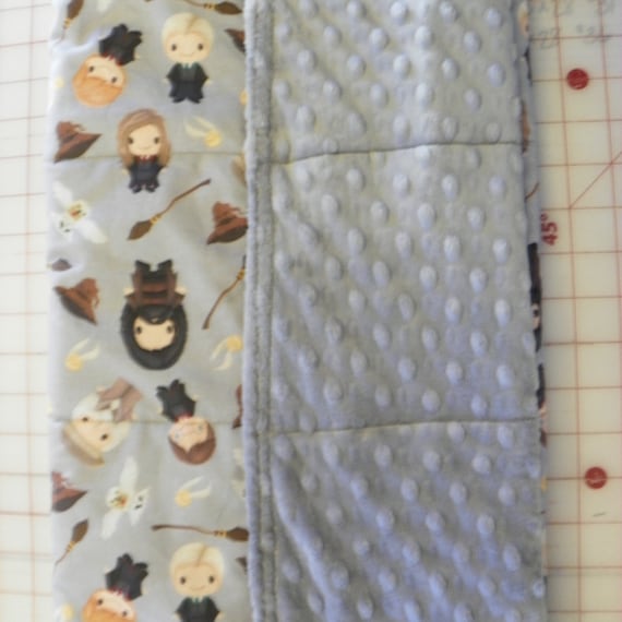 Wizards Weighted Blanket: Cotton Minky Back, Glass Beads for