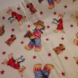 Cowboy Teddy Bear Weighted Blanket: Flannel Minky, Autism, Anxiety, ADHD