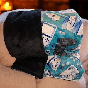 Game Control Print Minky Weighted Blanket: Sensory Therapy for Autism, Anxiety & ADHD