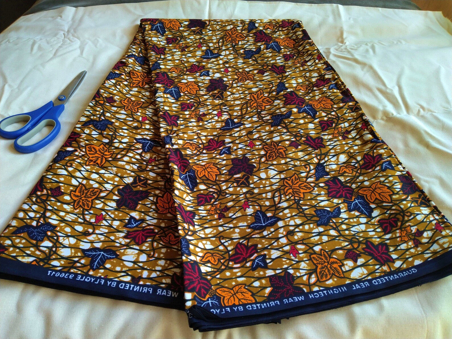 African Kitenge Fabric fabric print textile 'Autumn Etsy