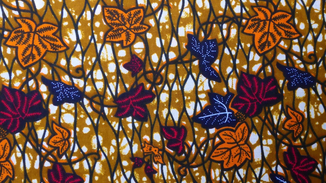African Kitenge Fabric fabric print textile 'Autumn Etsy
