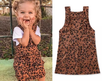 girls pink overall dress