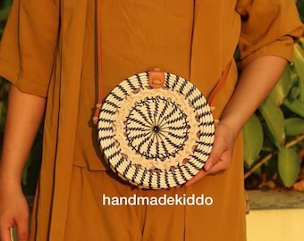 SALE Bali Web Rattan Bag, Ata Grass Crossbody Straw Bag, Boho Bohemian Bag, Summer & Autumn Woven Straw Bag, Women Bag, Gift Ideas