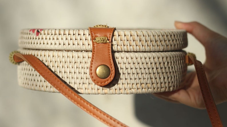 Bali Round Rattan Crossbody Bag