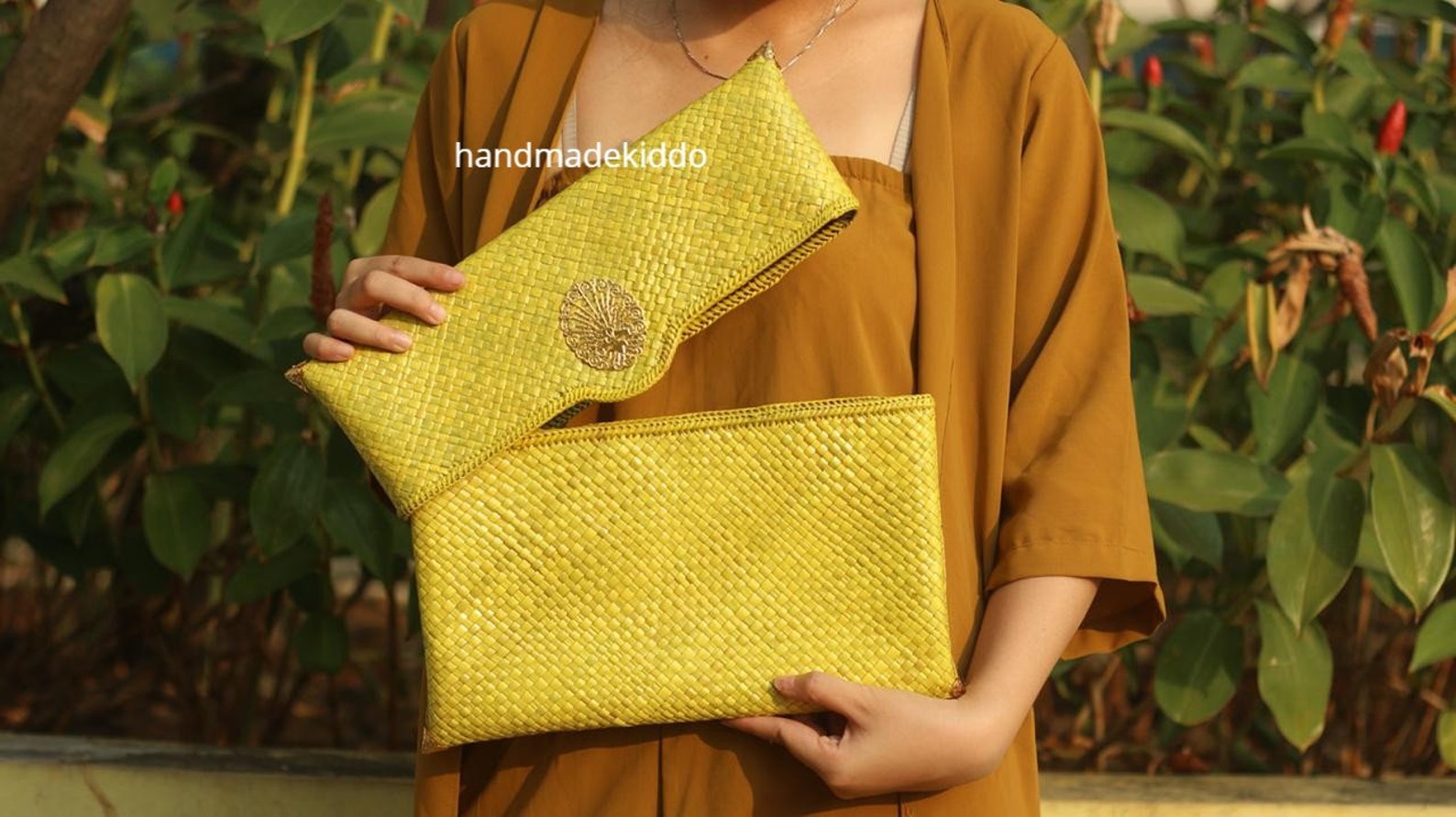 SALE Gold Straw Clutch Straw Bag Hand Woven Bag Pandan Leaf Etsy