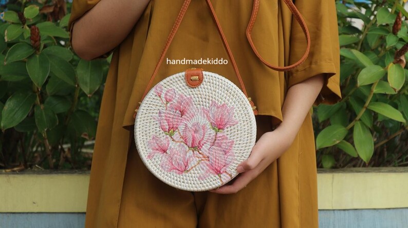 Bali Round Rattan Crossbody Bag main image 0