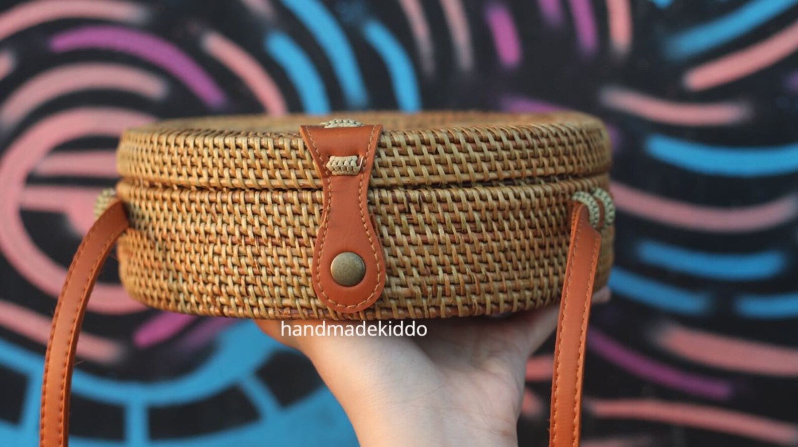 Green Summer Woven Ata Rattan Bag main image 1