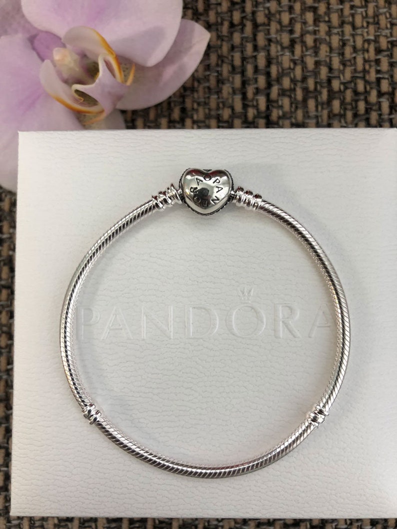 Pandora Pave Heart Bracelet Sterling Silver Toutes tailles | Etsy