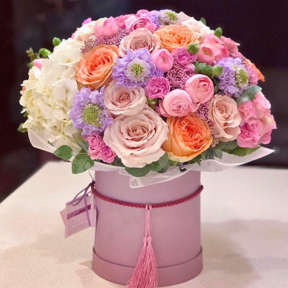 Runde Blumenkästen Aus Karton – 3er Set Für Luxus-Blumenarrangements