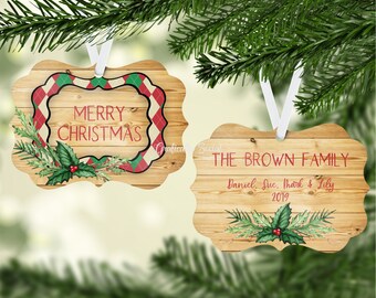 Wood and Holly Design, Christmas Memory, PNG, Instant Downlaod, Benelux Ornament, Sublimation Template