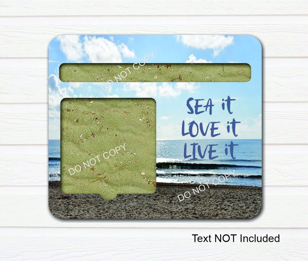 Beach Design, Sublimation Hardboard Sticky Note & Pen Holder, Instant ...