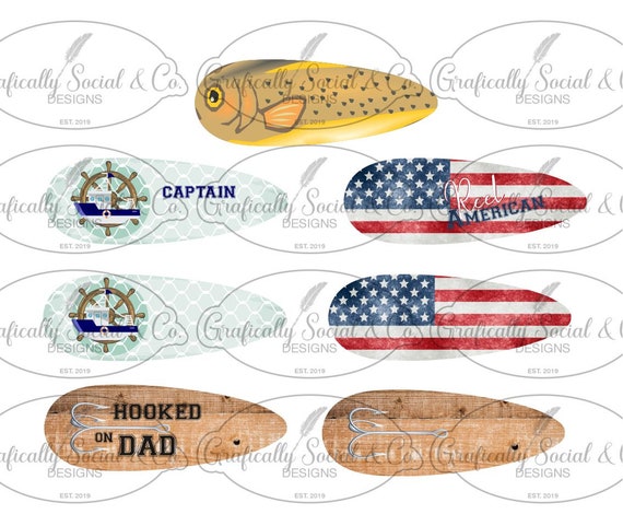 Dad Design, Fishing Lure Set, Sublimation Templates, PNG, Instant Download  -  Canada