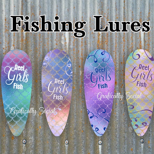 Fishing Lures, Mermaid Design, Reel Girls Fish Lure, Sublimation Templates