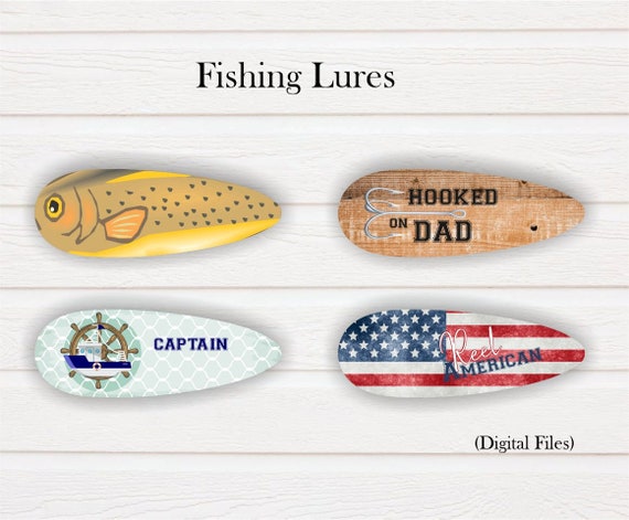 Dad Design, Fishing Lure Set, Sublimation Templates, PNG, Instant Download  