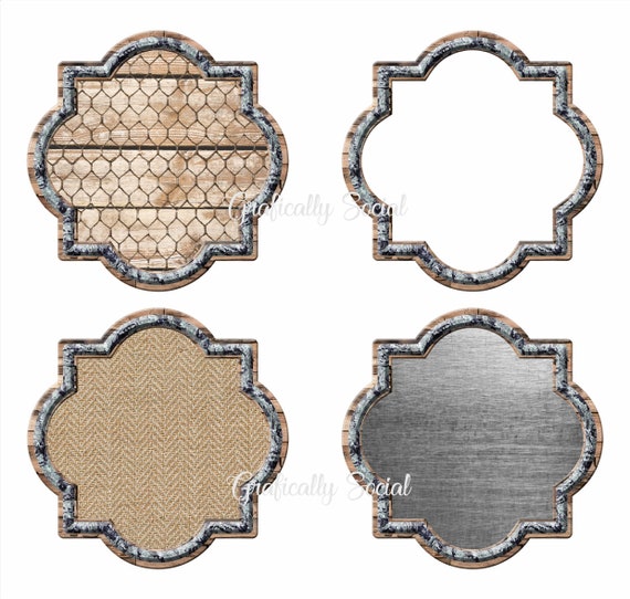 Black Granite And Wood Frame Design Quatrefoil - Quatrefoil Photo Frame Black Granite And Wood Frame Design Quatrefoil - Quatrefoil Photo Frame