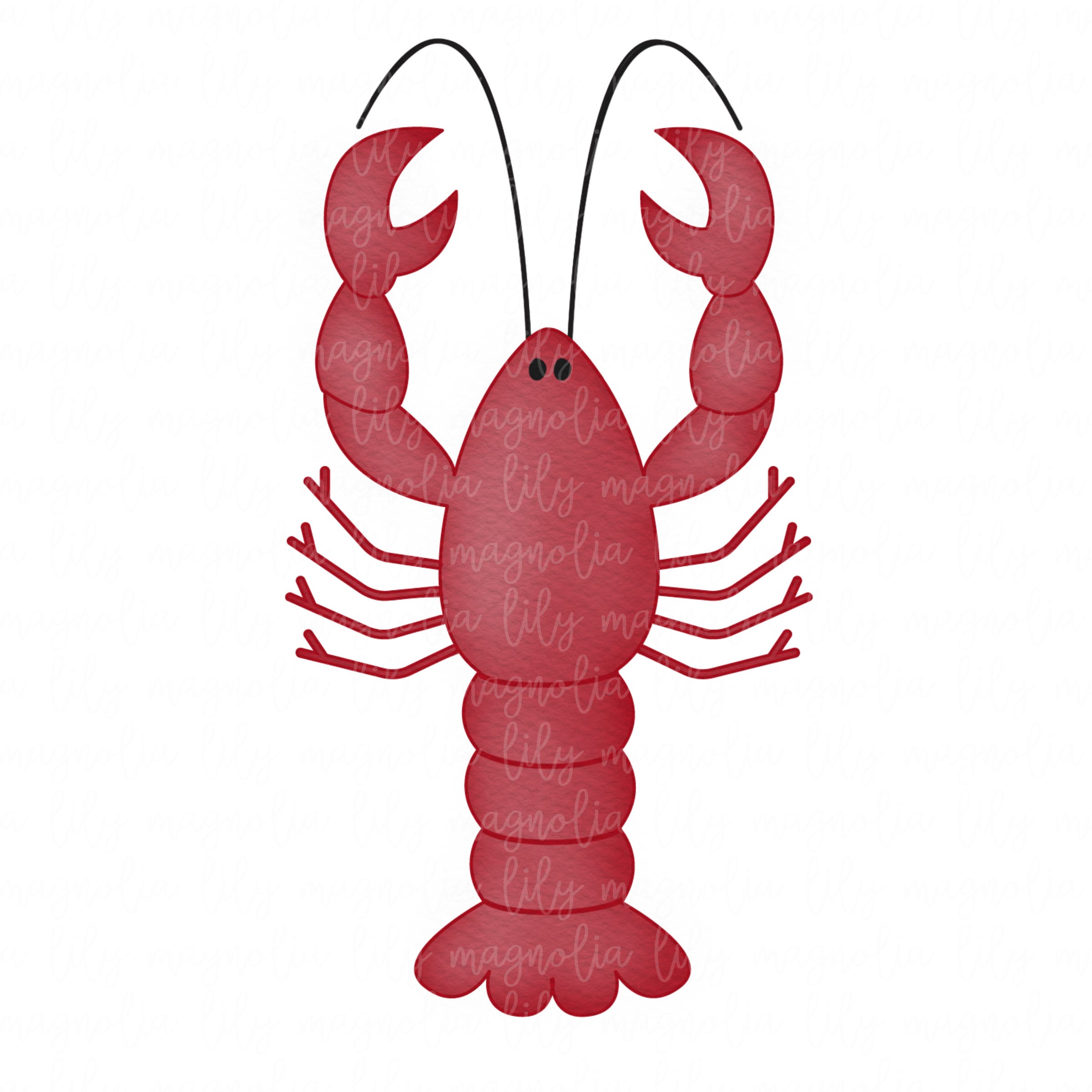 Watercolor Crawfish Clip Art, Watercolor Crawfish Png, Watercolor Png