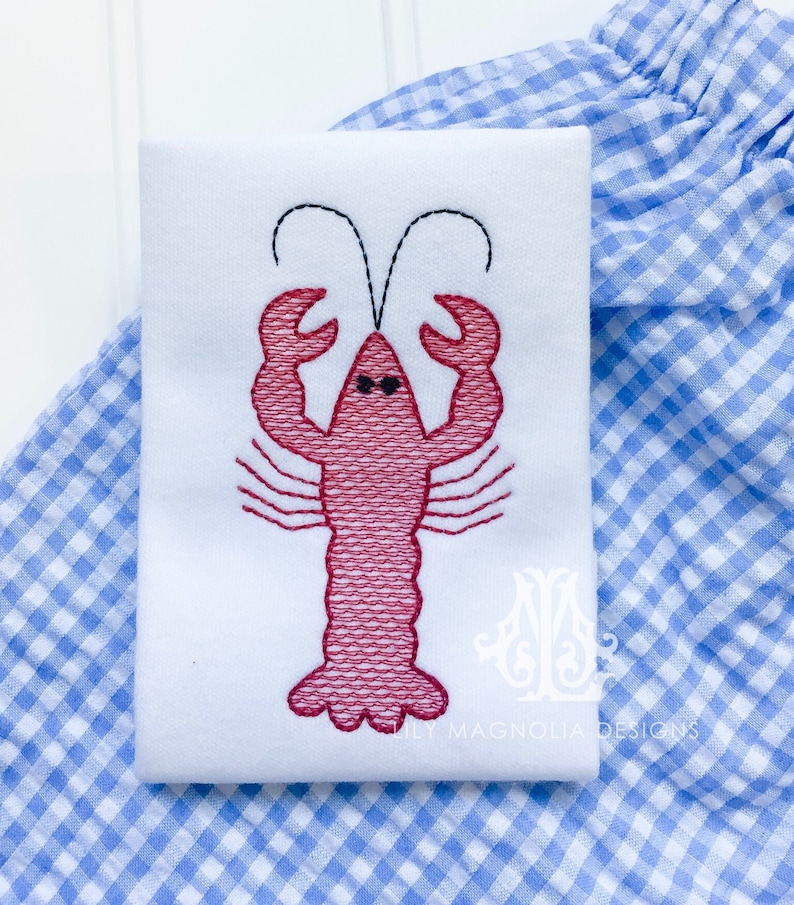 Crawfish Quick Stitch Embroidery Design Crawfish Sketch Etsy