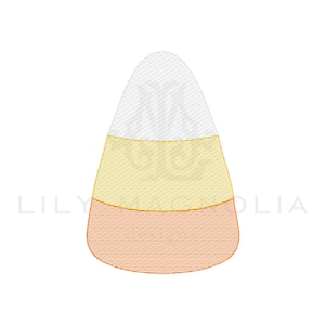Candy corn quick stitch embroidery design, Candy corn sketch filled embroidery, vintage stitch, halloween bean stitch, instant download