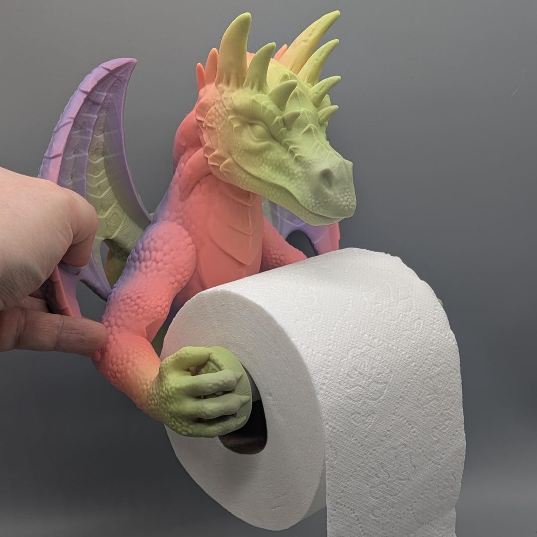 Dragon Toilet Paper Holder Fantasy Bathroom Decoration 3d-printed - Etsy
