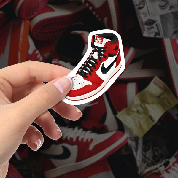Air Jordan 1 Chicago 'Lost and Found' Sneaker Sticker • Laminated/Glossy Vinyl • Stickers for phones, laptops, water bottles, planners