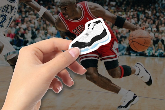 Buy Air Jordan 11 concord Sneaker Sticker Laminated glossy Vinyl Stickers for Phones Laptops Water Bottles Planners Online in India Etsy