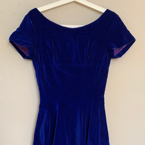 50s Velvet Dress - Etsy