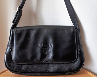 Vintage Prada Milano Italian Leather Bag Handbag Purse