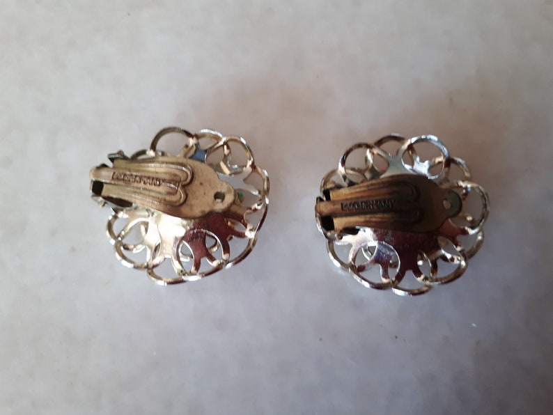 Vintage 1950s Clip On Earrings West Germany